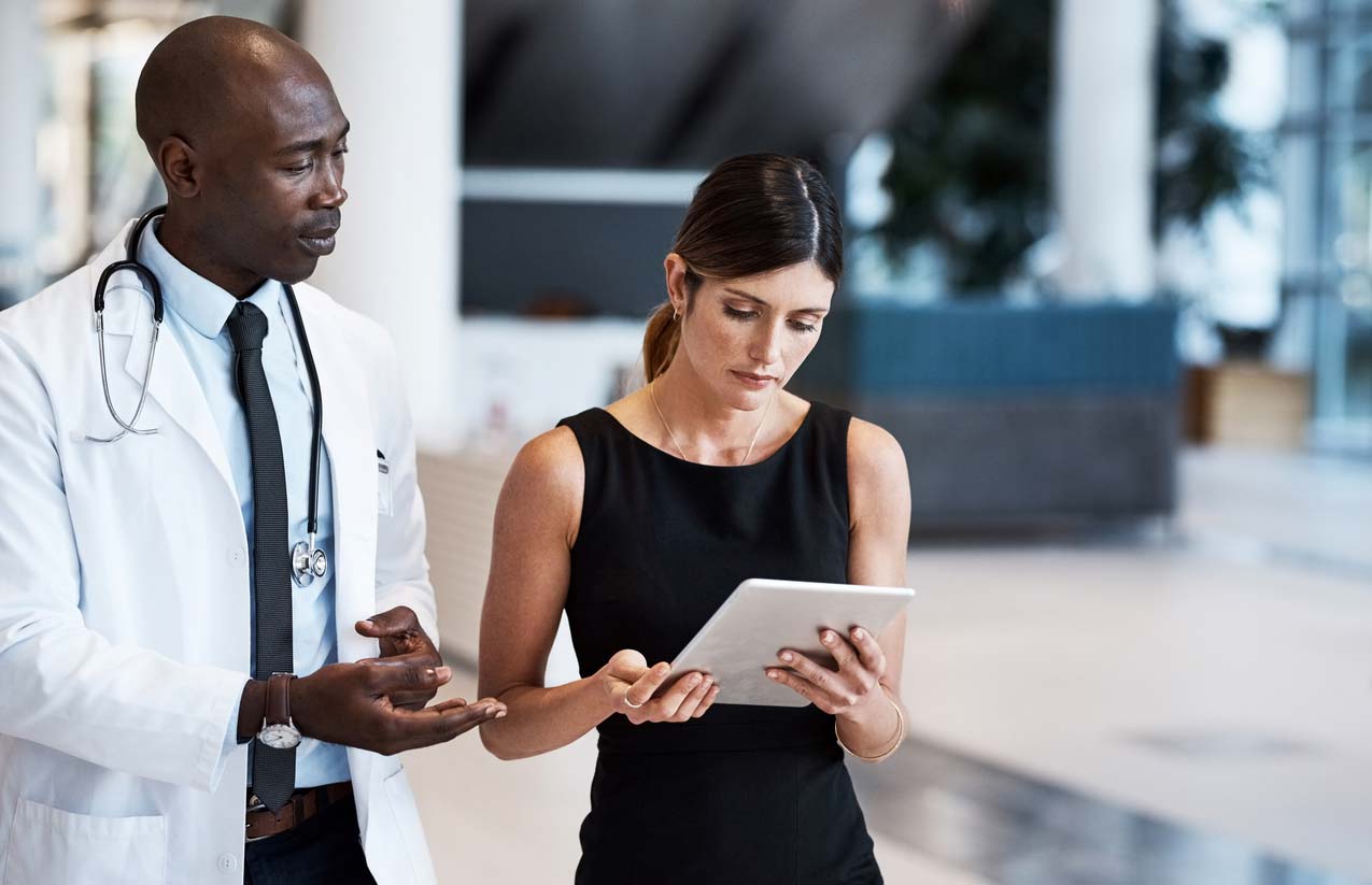 Healthcare provider and patient discussing care